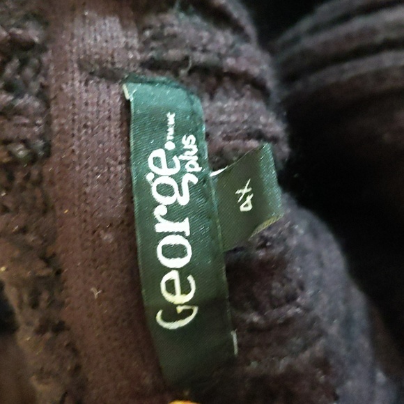 GeorgelPurple Turtleneck Sweater Dress With Cold Shouldered Sleeve Acrylic Blend - Picture 12 of 14